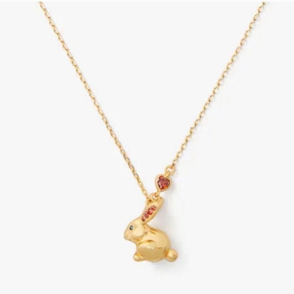 🔹️Kate Spade🔹️ Year Of The Rabbit Pendant Necklace And Earring Bundle - Picture 2 of 10
